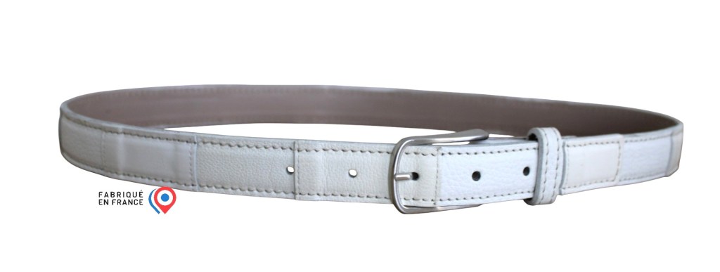 Ceinture patchwork cuir blanc Ceinture patchwork cuir blanc