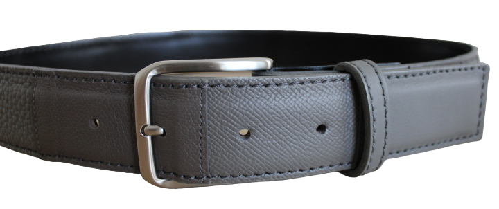 Ceinture cuir camaïeu gris chic