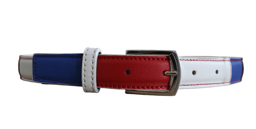 Ceinture en cuir multicolore