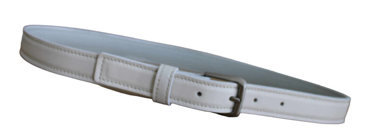 Ceinture chic cuir blanc