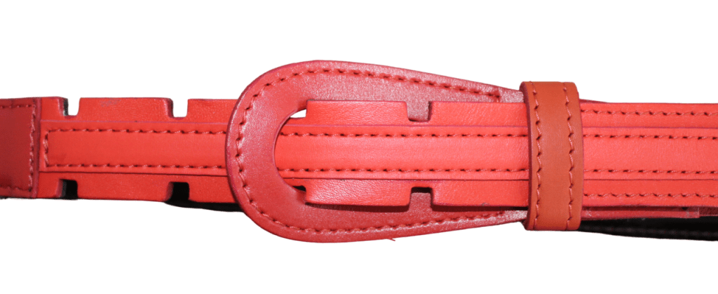 Ceinture créateur cuir orange