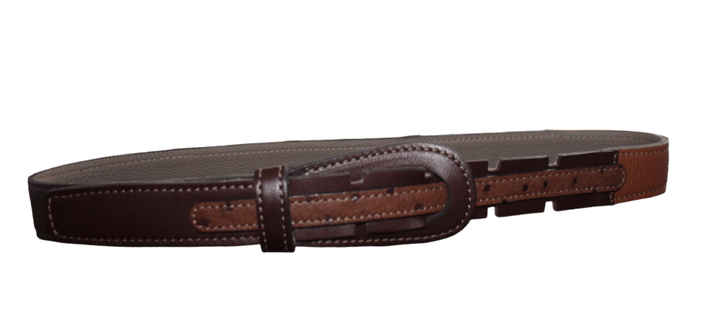 Ceinture cuir créateur chocolat