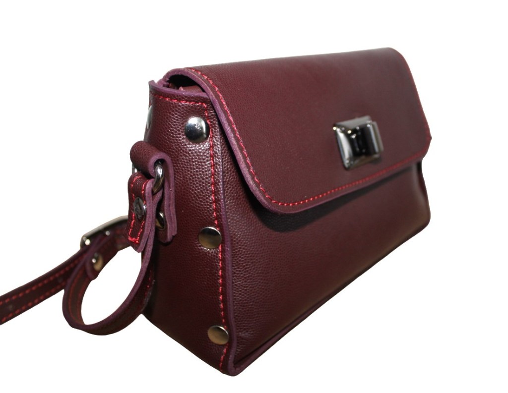 Sac cuir créateur bordeaux