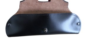 Etui à lunettes en cuir noir