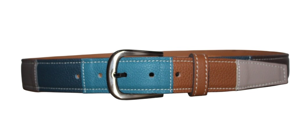 Ceinture homme cuir patchwork