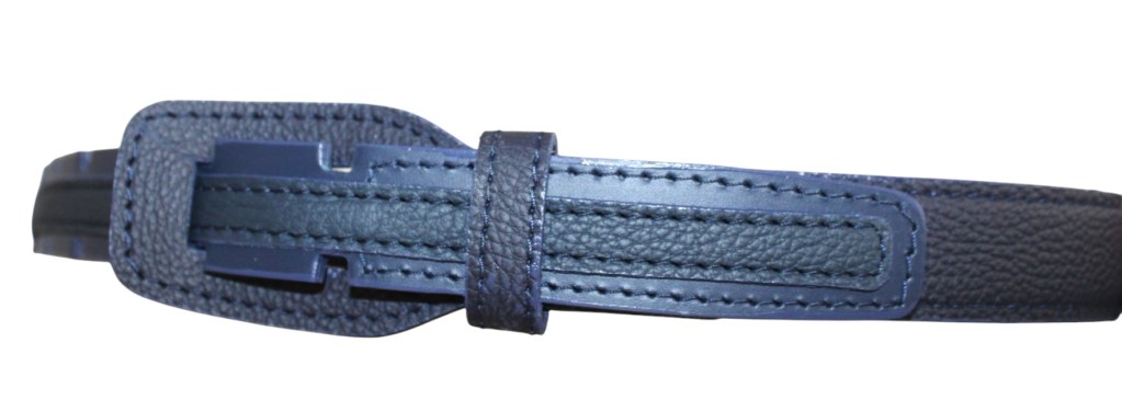 Ceinture design avec boucle cuir bleu marine
