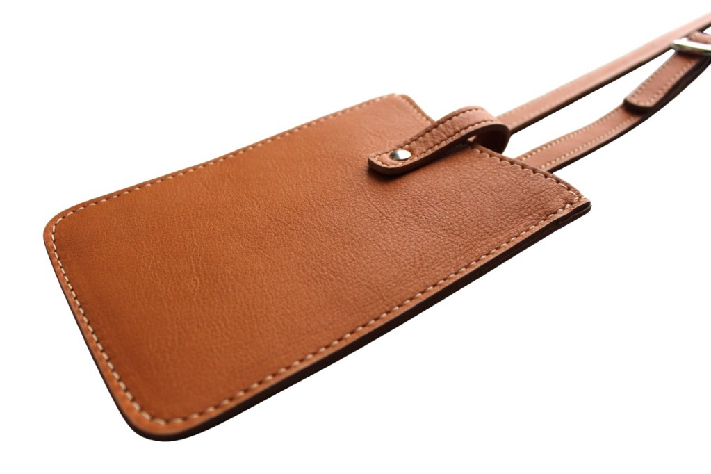 Etui pour téléphone en cuir camel