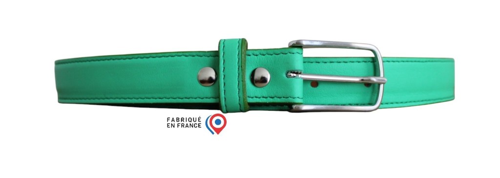 Ceinture femme cuir vert printemps