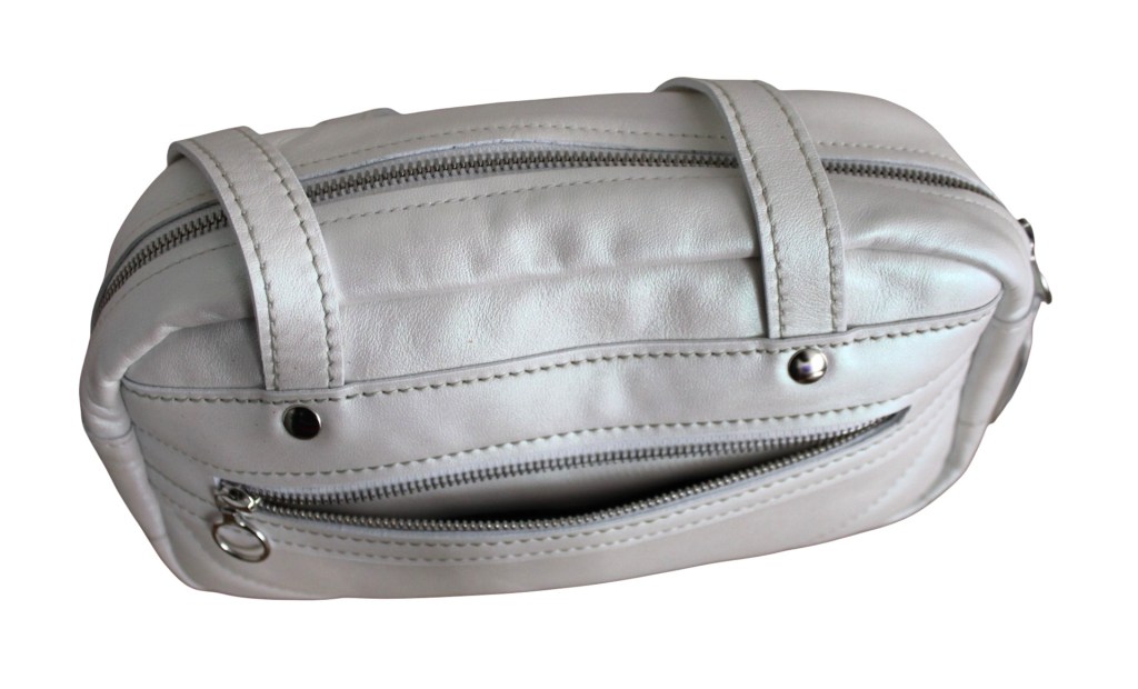 Sac créateur cur blanc nacré