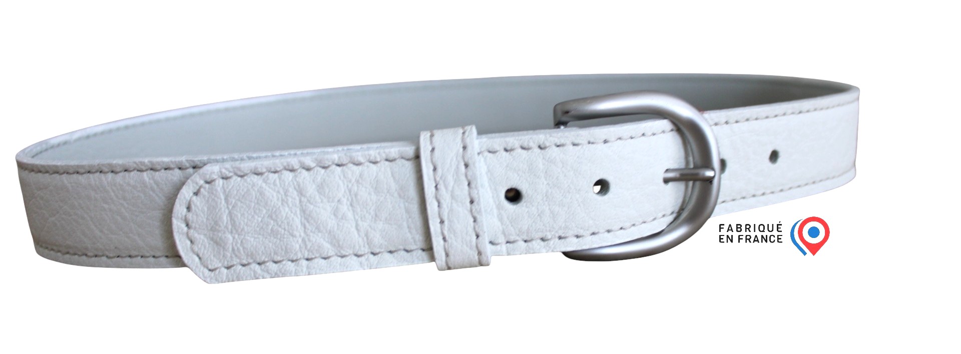 Ceinture Femme River Island En Cuir Souple Blanc Avec Boucle - Neuf Sans étiquette