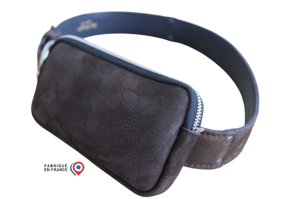 Ceinture et pochette cuir nubuck Ceinture et pochette cuir nubuck