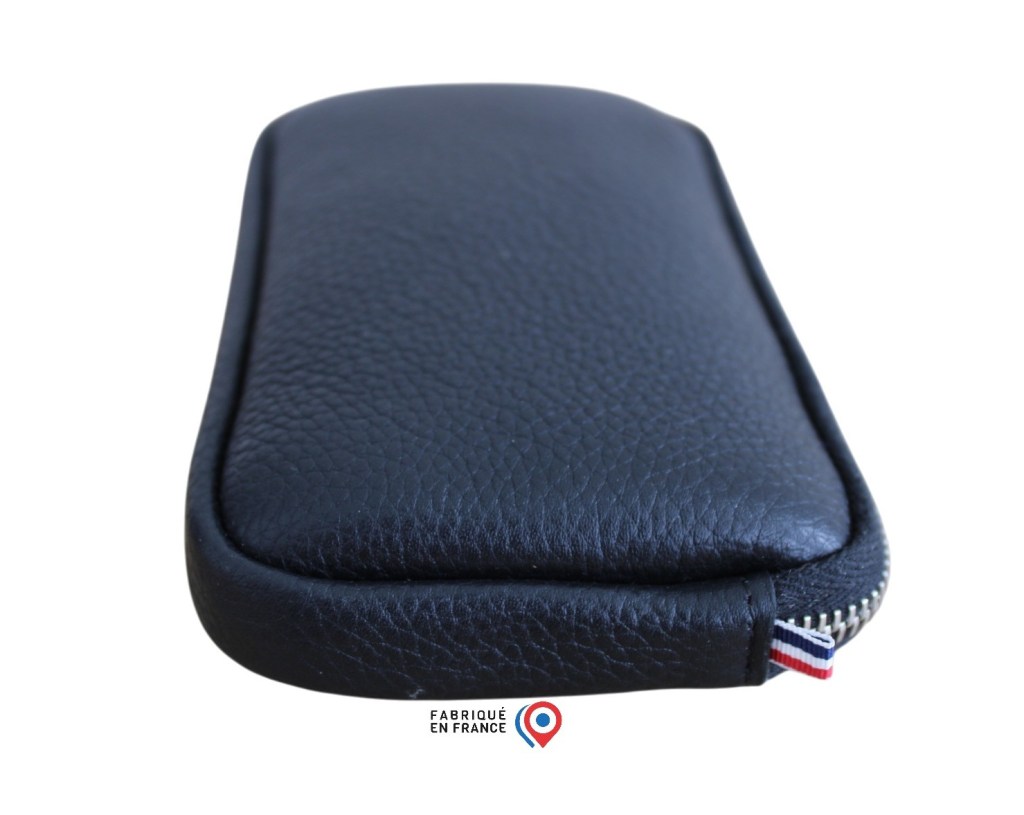 Pochette banane en cuir noir taurillon Pochette banane en cuir noir taurillon