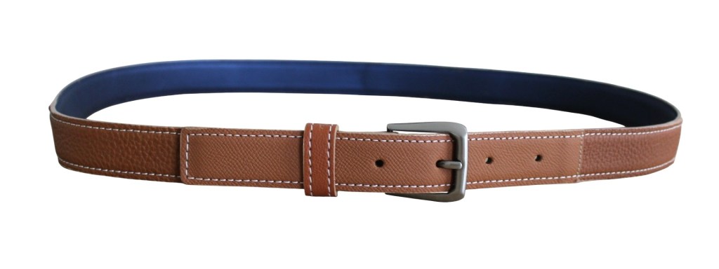 Ceinture artisan créateur en cuir patchwork camel