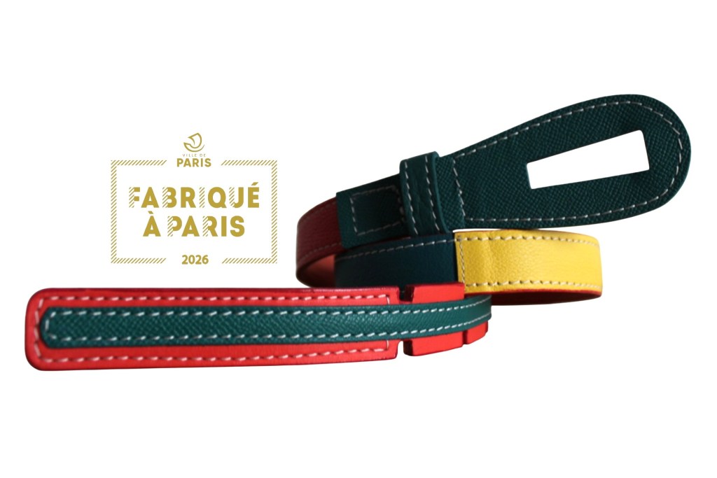Ceinture créateur à crans multicolore