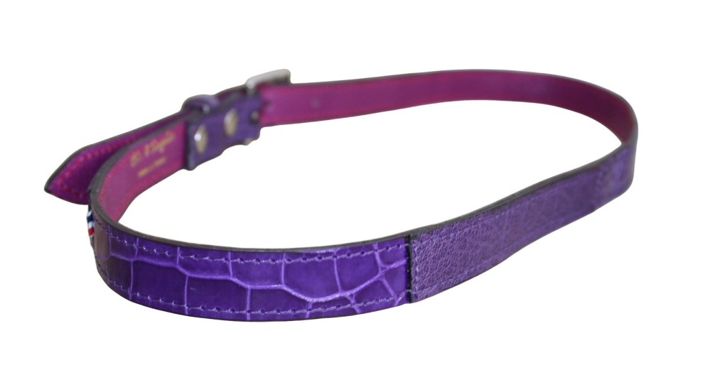 Ceinture femme fabrication artisanale en cuir violet