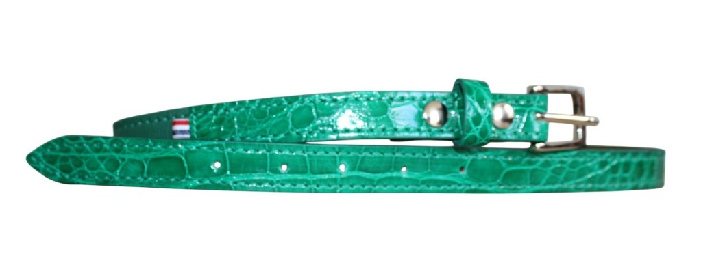 Ceinture créateur femme fabrication artisanale en cuir violet Ceinture créateur pour femme en cuir vert haut de gamme